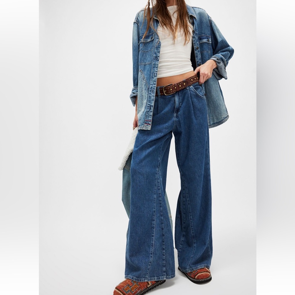 Free People Sheridan Trouser Flare Jeans We The Free - Picture 2 of 5
